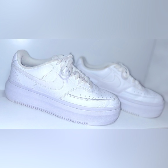 Nike Shoes - NWOT- Nike Court Vision Alta White Shoe / size women’s 8.5